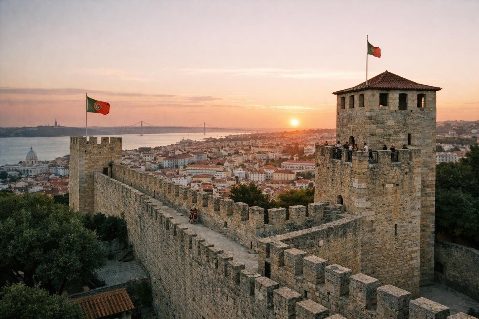découvrez le château saint-georges à lisbonne, un monument historique emblématique offrant une vue panoramique sur la ville et un voyage fascinant à travers l'histoire portugaise.